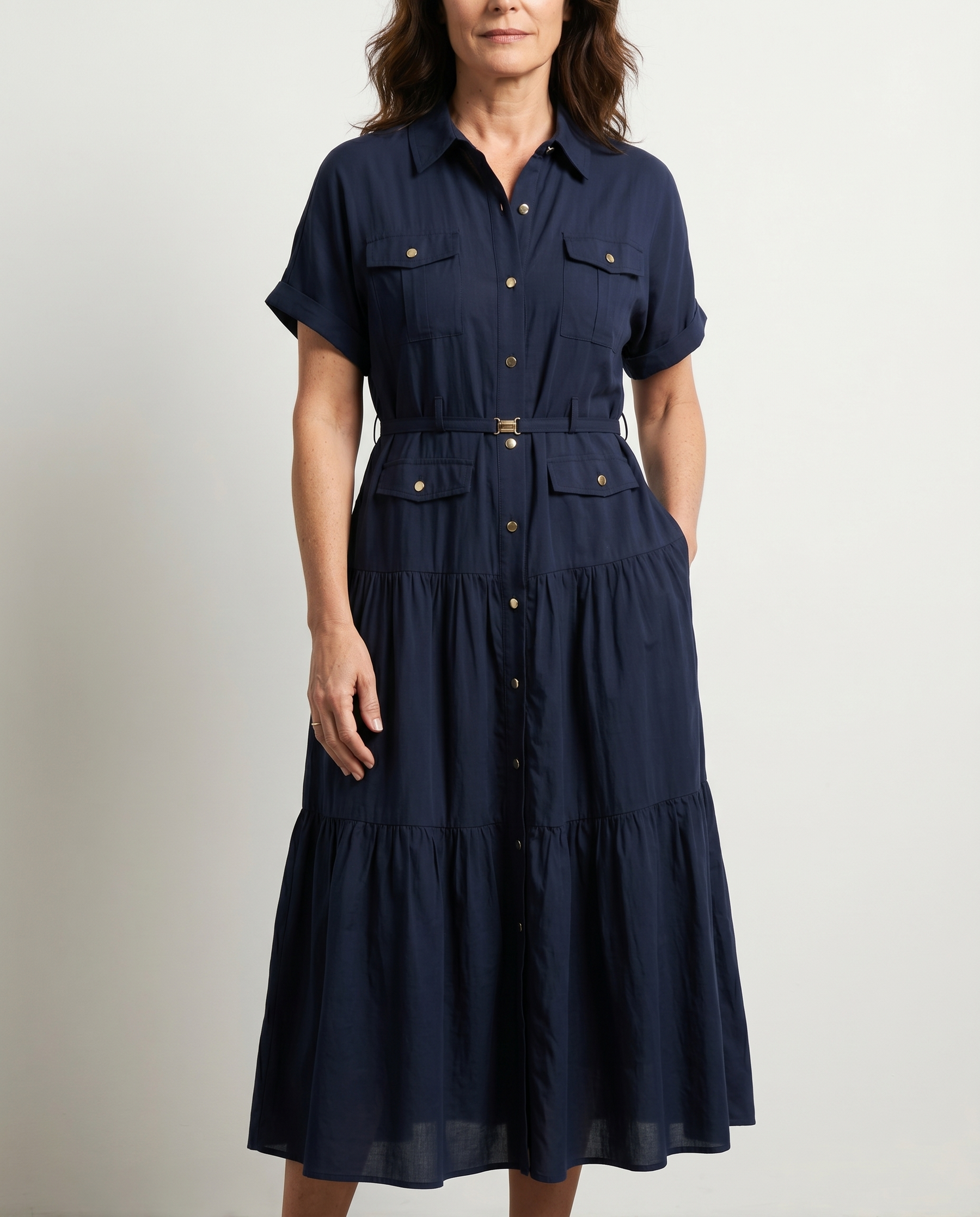 Vivienne | Navy Utility Dress