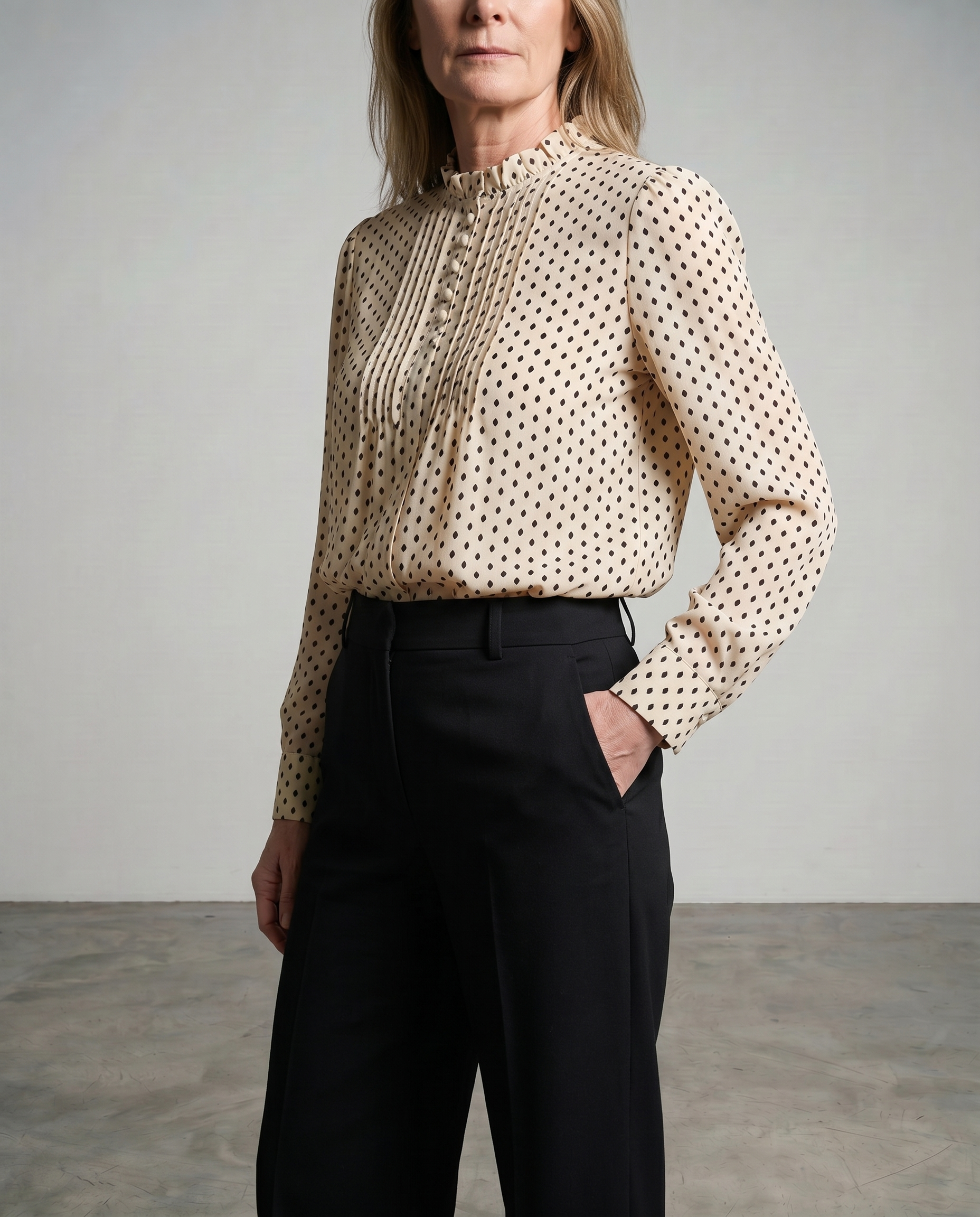 Harlow | Dotted Chiffon Blouse